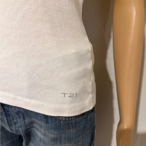 T21 White Tank Top with Slogan It’s All About Me - Picture 2 of 2